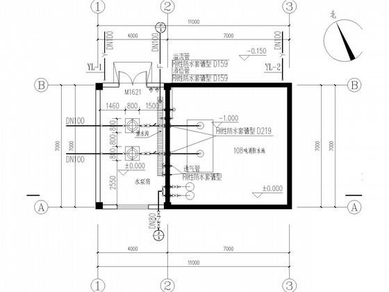 3层项目临时用房给排水消防CAD施工图纸 - 2
