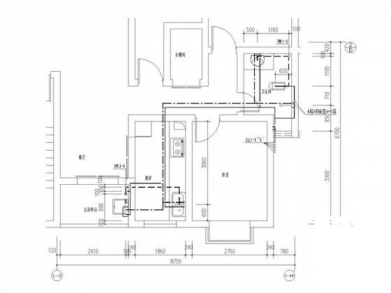 11层小区商住楼给排水消防CAD施工图纸 - 2