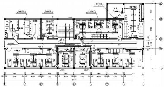 上4层消防站中队大楼电气CAD施工图纸（三级负荷） - 1