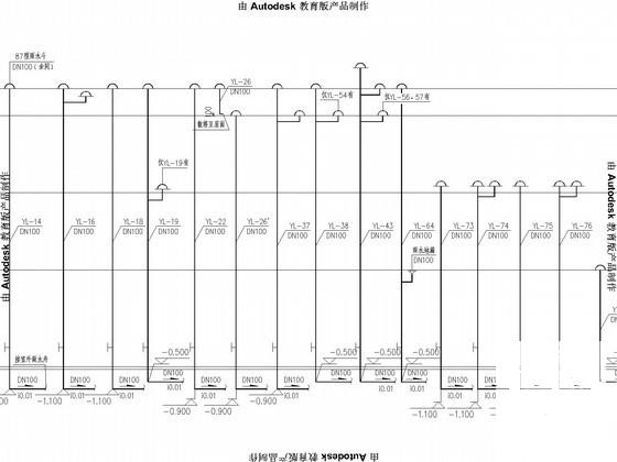 3层商业街给排水消防CAD施工图纸 - 4