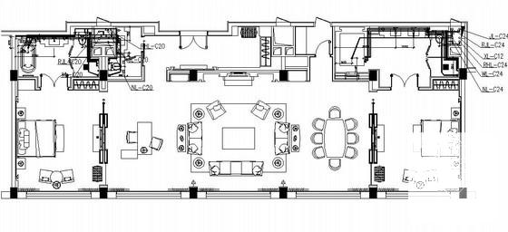 4层温泉酒店室内给排水CAD施工图纸 - 1