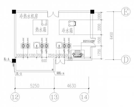 5层监控中心给排水CAD施工图纸 - 2