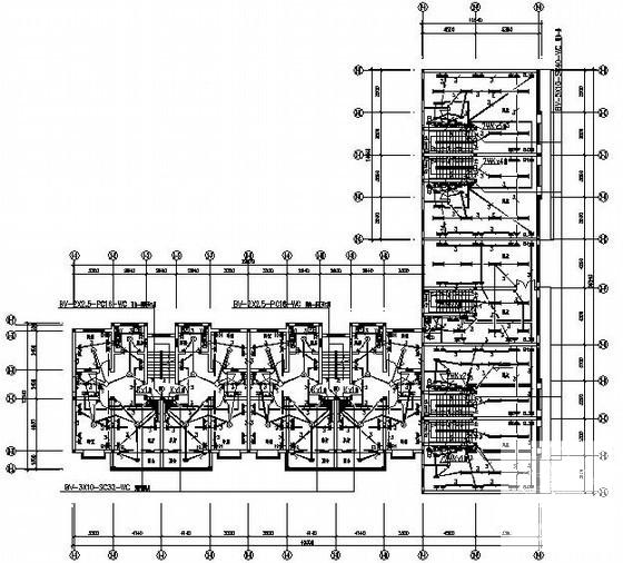 5层商住楼电气CAD施工图纸（第三类防雷） - 1