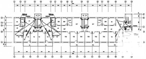 地上6层小区住宅楼电气CAD施工图纸（三级负荷） - 2