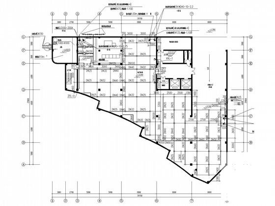 6层办公大楼给排水设计CAD图纸 - 1