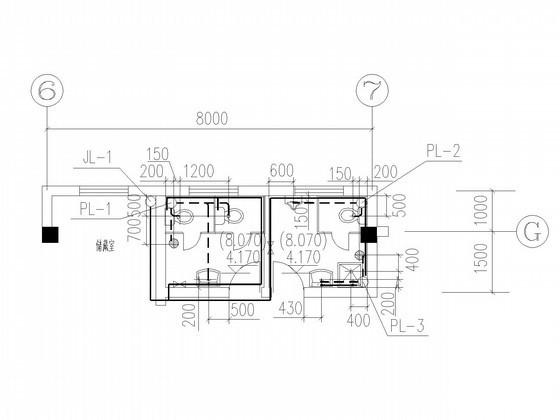 6层办公大楼给排水设计CAD图纸 - 2