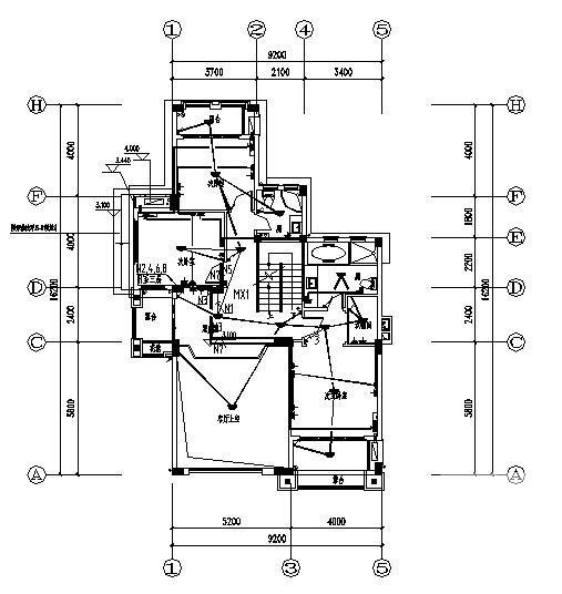 3层高档住宅楼建筑电气图纸（三级负荷） - 1