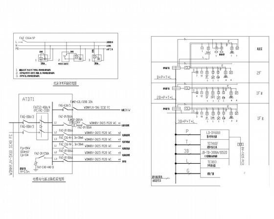 二类高层裙房建筑电气CAD施工图纸（二级，三级负荷） - 3