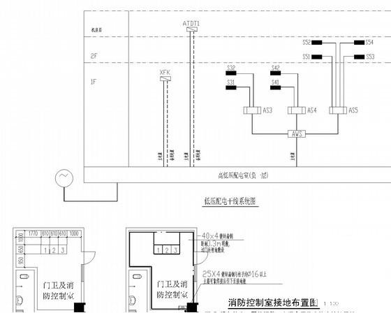 二类高层裙房建筑电气CAD施工图纸（二级，三级负荷） - 4