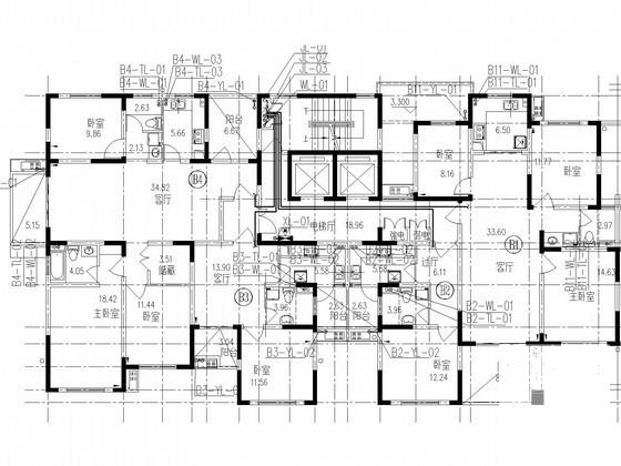 18层住宅楼给排水消防CAD施工图纸 - 3