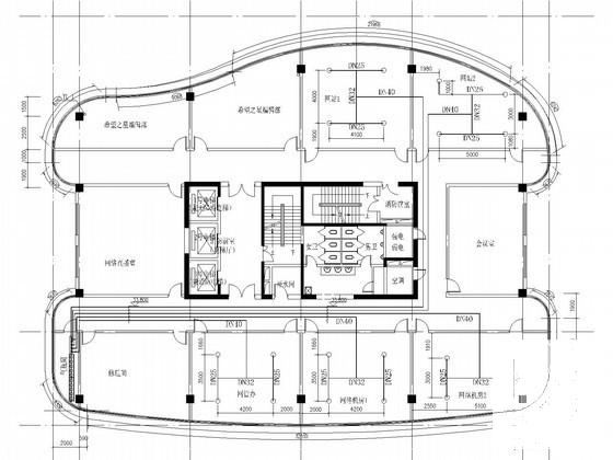 20层层综合办公楼给排水消防CAD施工图纸(冷却循环水系统) - 2