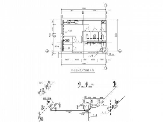 20层层综合办公楼给排水消防CAD施工图纸(冷却循环水系统) - 3