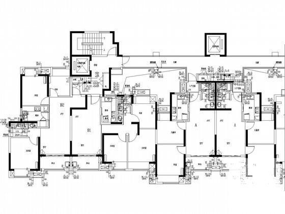 高层住宅楼给排水消防CAD施工图纸（2018最新设计） - 2