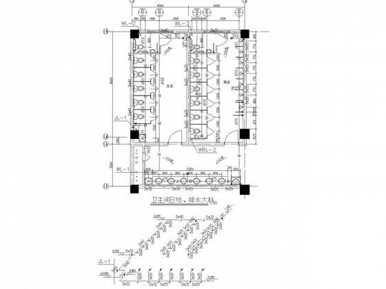 7层风景区酒店给排水消防CAD施工图纸(自动喷淋系统图) - 3