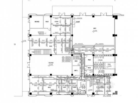 20米高铁路站房给排水消防CAD施工图纸(自动喷水灭火系统) - 4