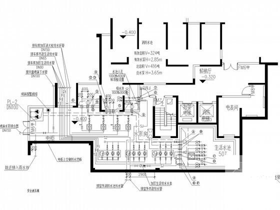 一类高层居住建筑及地下车库给排水消防CAD施工图纸 - 4