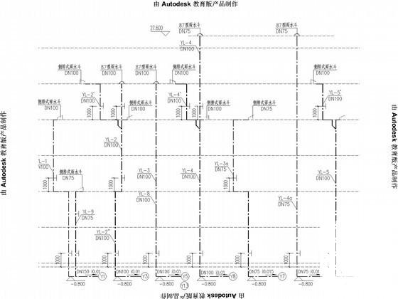 51五18.51平米层商业街给排水消防CAD施工图纸 - 4