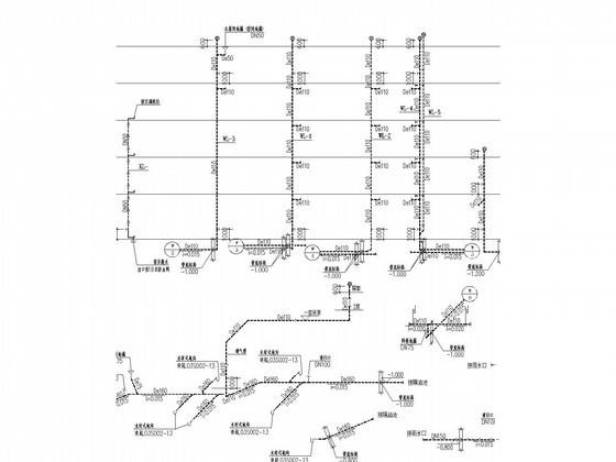 多层办公楼给排水消防CAD施工图纸（太阳能系统） - 4