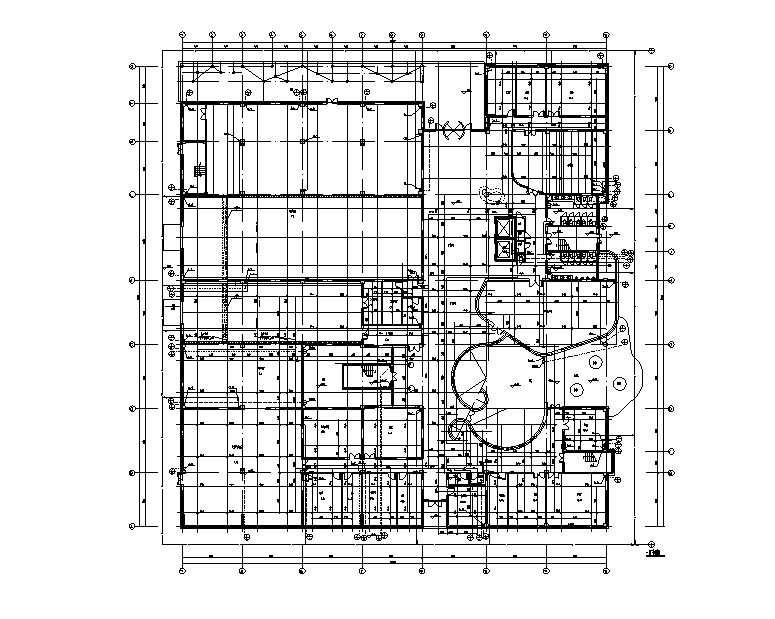 4层大学教学楼给排水消防CAD施工图纸 - 1