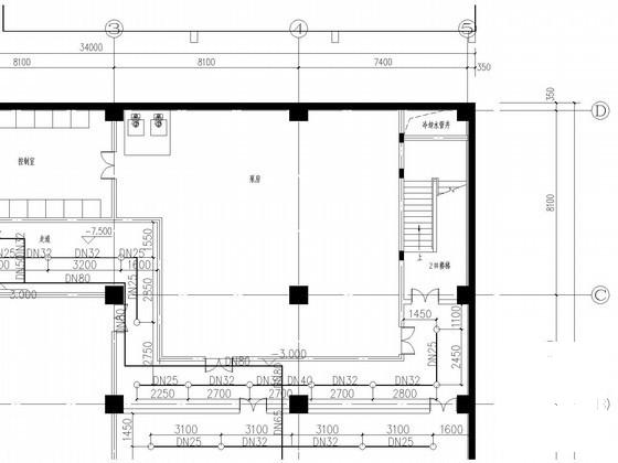 医院食堂给排水消防CAD施工图纸（自动喷淋系统） - 2