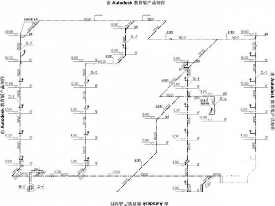 中小学教学楼给排水及消防CAD施工图纸（雨水系统） - 4