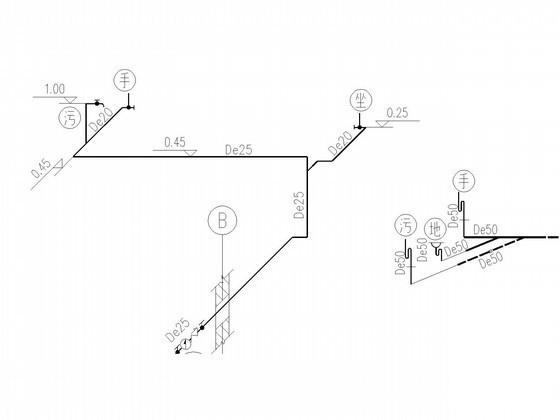 司令台及变电所给排水CAD施工图纸 - 4