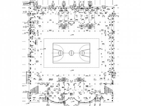 3层学校室内体育馆给排水消防竣工CAD图纸 - 1