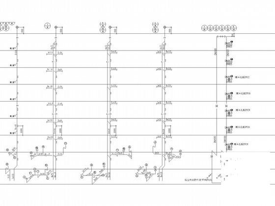 多层单元式住宅楼给排水及消防CAD施工图纸（热水系统） - 2