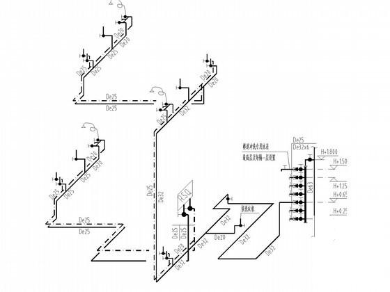 高层住宅楼给排水及消防CAD施工图纸（热水系统） - 4