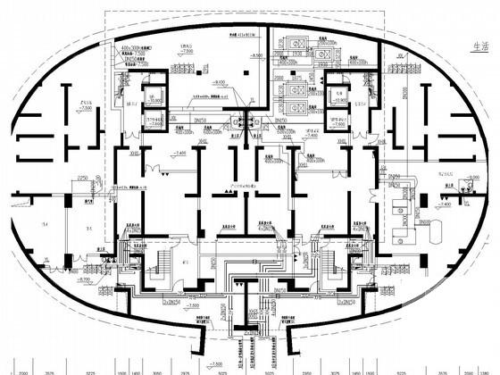 超高层住宅楼给排水及消防设计CAD施工图纸（自动喷淋） - 2