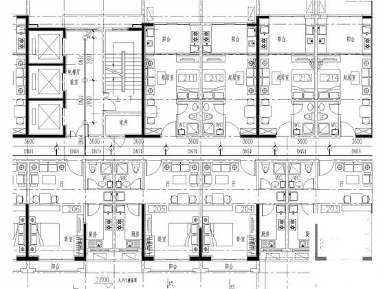 高层公寓楼给排水及消防设计CAD施工图纸（自动喷淋） - 4
