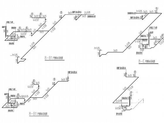 多层小区住宅楼给排水及消防CAD施工图纸（热水系统） - 4