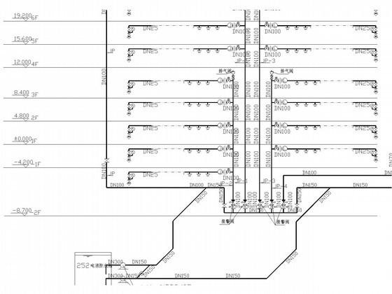 多层办公楼给排水及消防设计CAD施工图纸（自动喷淋） - 4