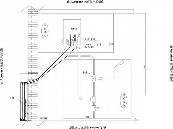 高层商住楼给排水及消防设计CAD施工图纸（太阳能系统） - 4