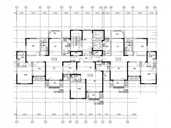 二类高层住宅楼给排水消防CAD施工图纸(管道平面图) - 1