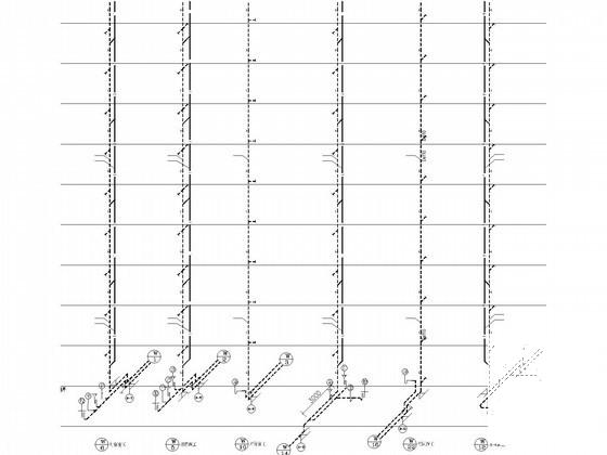 二类高层住宅楼给排水消防CAD施工图纸(管道平面图) - 2