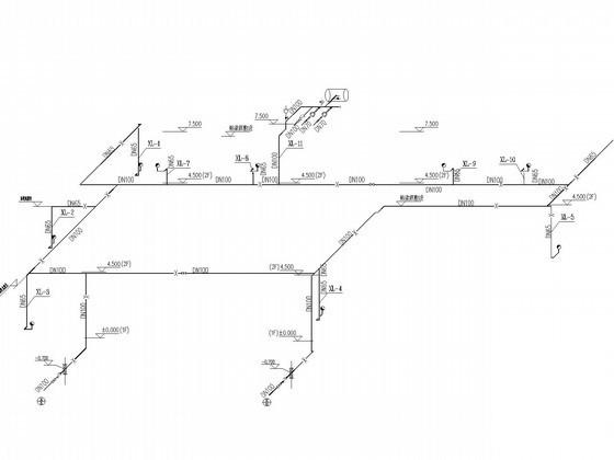 公交枢纽工程给排水CAD施工图纸(消防系统图) - 3
