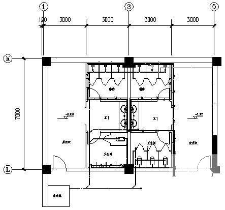 21层层宾馆给排水消防CAD施工图纸（气体消防系统） - 4