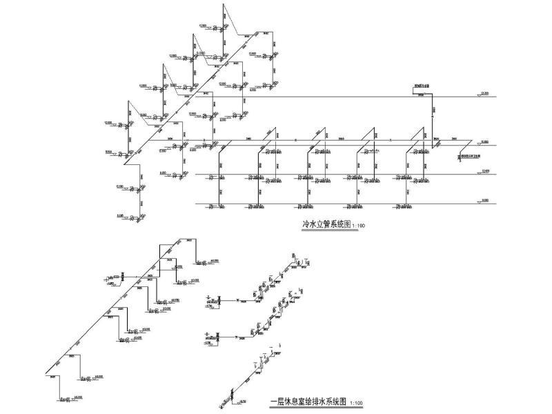 5层防洪工程监控中心给排水消防雨水回用系统CAD施工图纸（大院） - 4