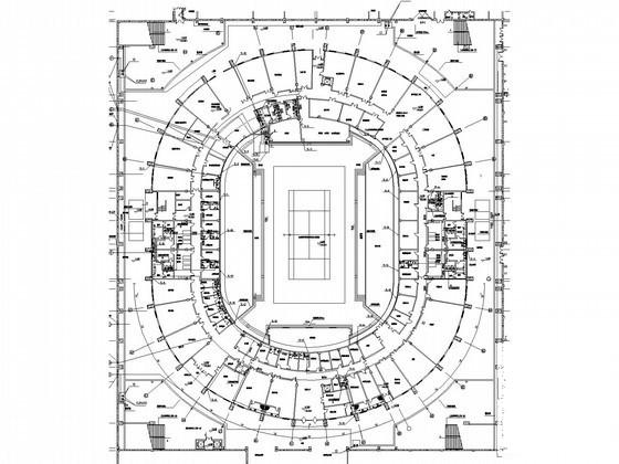 体育中心网球场给排水消防CAD施工图纸 - 1