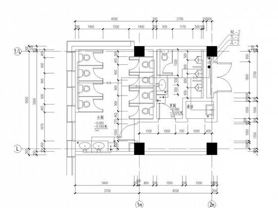 多层办公楼卫生间泵房给排水详细设计CAD图纸 - 4