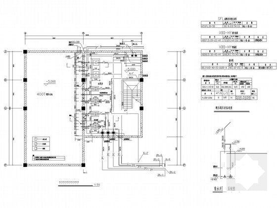 7层停车库给排水及消防CAD施工图纸 - 5