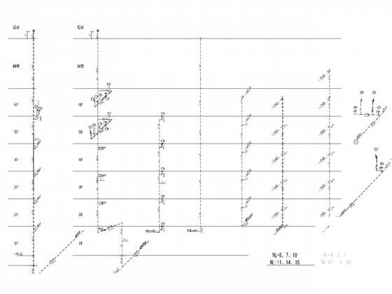 6层商业住宅楼建筑给排水CAD图纸(卫生间详图) - 4
