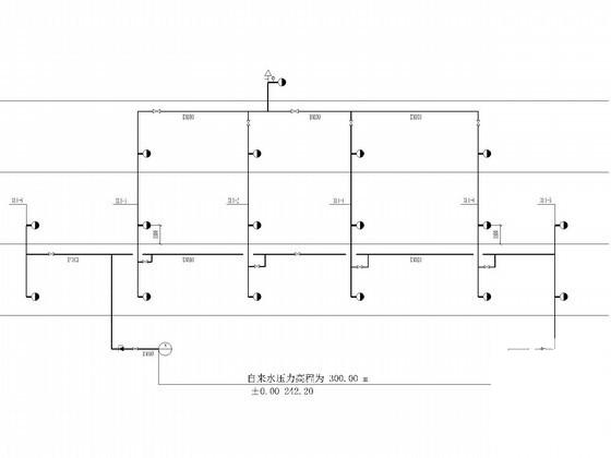 3层大学职工食堂改建工程给排水消防CAD施工图纸 - 4