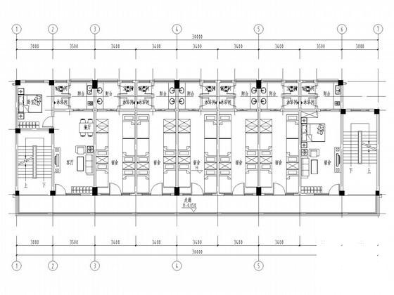 6层工业园宿舍楼给排水CAD施工图纸 - 1