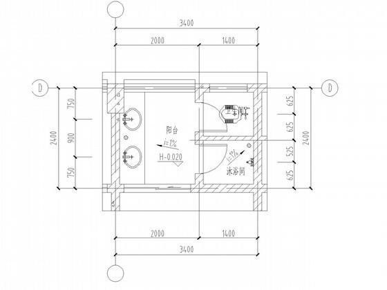 6层工业园宿舍楼给排水CAD施工图纸 - 2