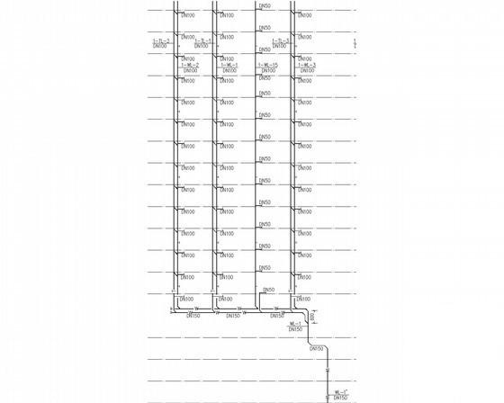 28层住宅楼给排水消防CAD施工图纸（冷凝水系统） - 4