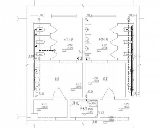 2层国际语言学校给排水消防CAD施工图纸（2015年最新设计） - 2