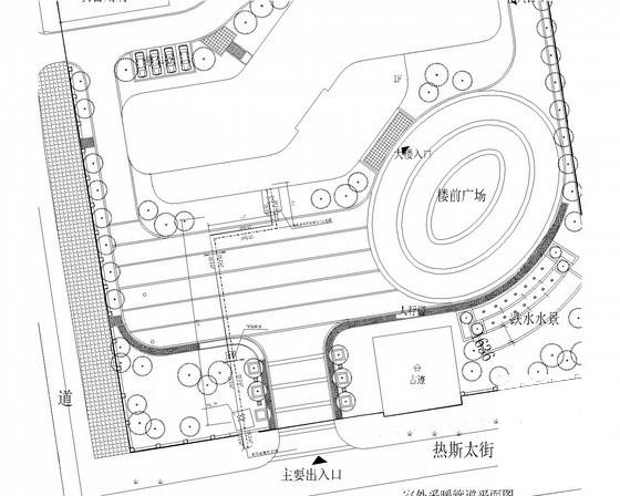 6层综合办公楼采暖系统设计CAD施工图纸（给排水设计室外管网系统） - 1