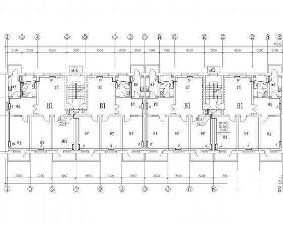 5层住宅楼建筑散热器采暖系统设计CAD施工图纸（给排水） - 1